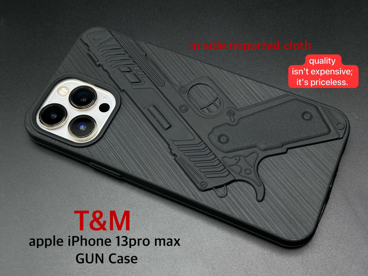 Gun Design Silicone case for Apple iphone 13 Pro Max The Hatke