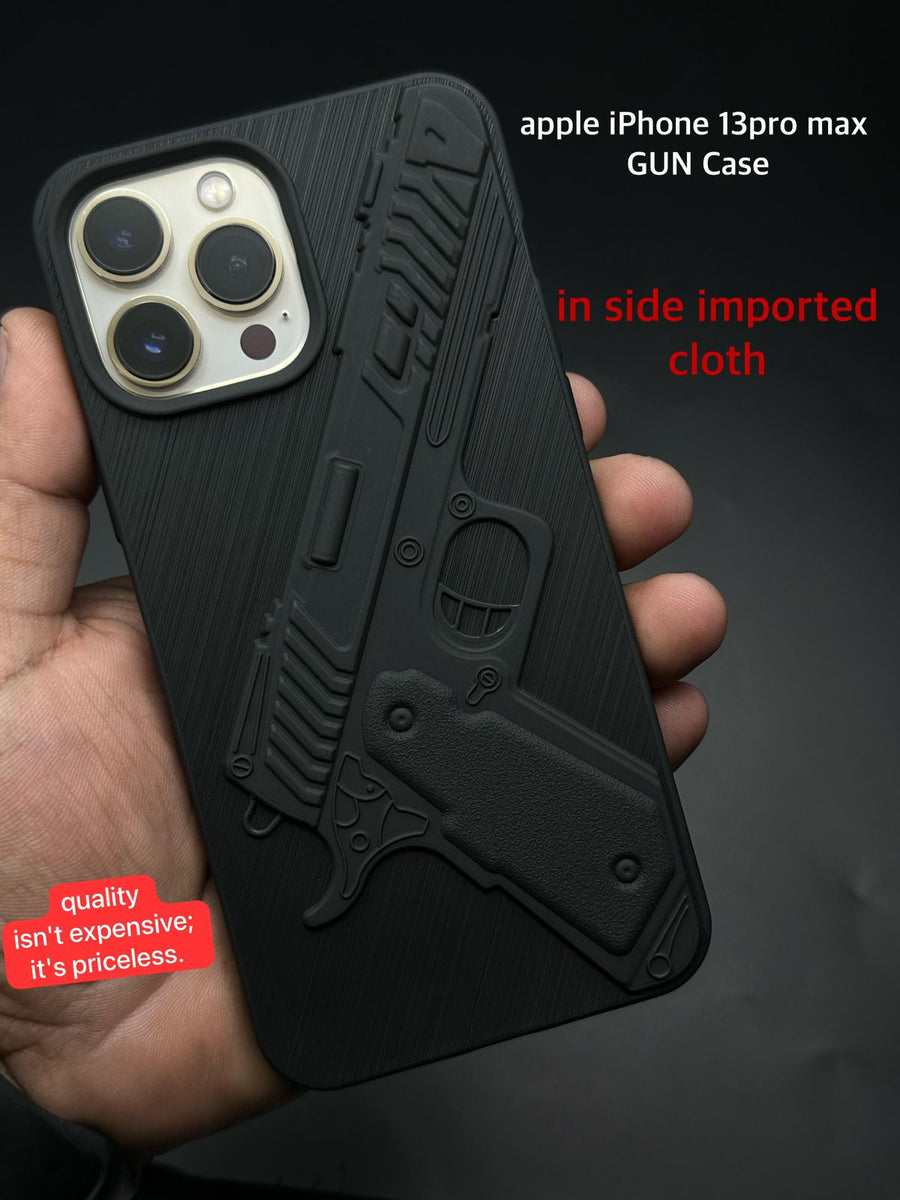Gun Design Silicone case for Apple iphone 13 Pro Max The Hatke