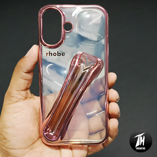 Rhobe Pink Silicone Case for Apple Iphone 16