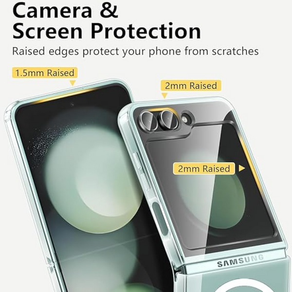 MagSafe Clear Transparent Silicone case for Samsung Z FLIP 6 5G