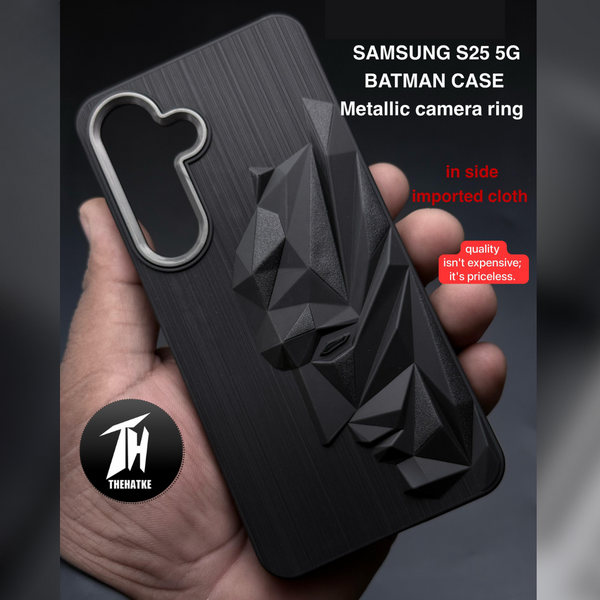 Superhero Engraved logo silicon Case for Samsung S25