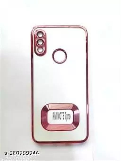Pink 6D Chrome Logo Cut Transparent Case for Redmi Note Pro