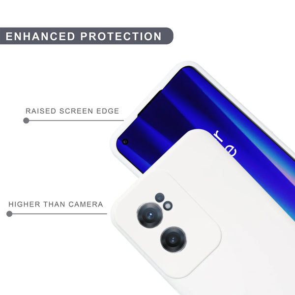 White Original Camera Safe Silicone case for Oneplus Nord CE 2