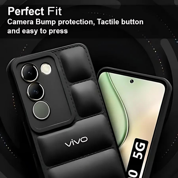 Black Puffon silicone case for Vivo Y200
