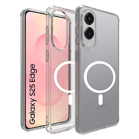 MagSafe Clear Transparent Silicone case for Samsung S25 Edge