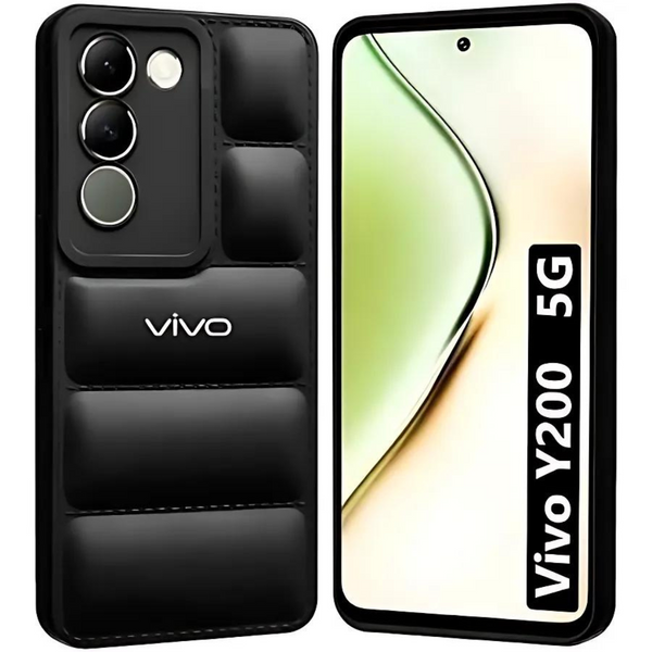 Black Puffon silicone case for Vivo Y200