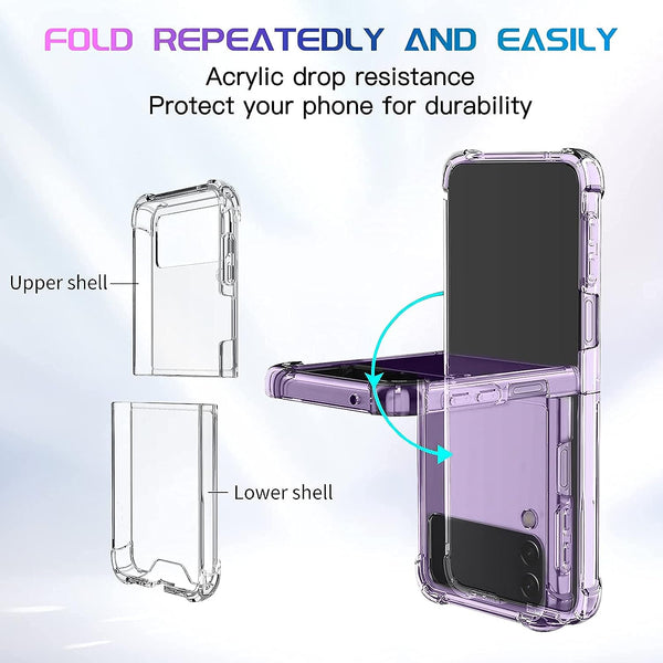 Transparent TPU Silicone case for Samsung Galaxy Z FLIP 4