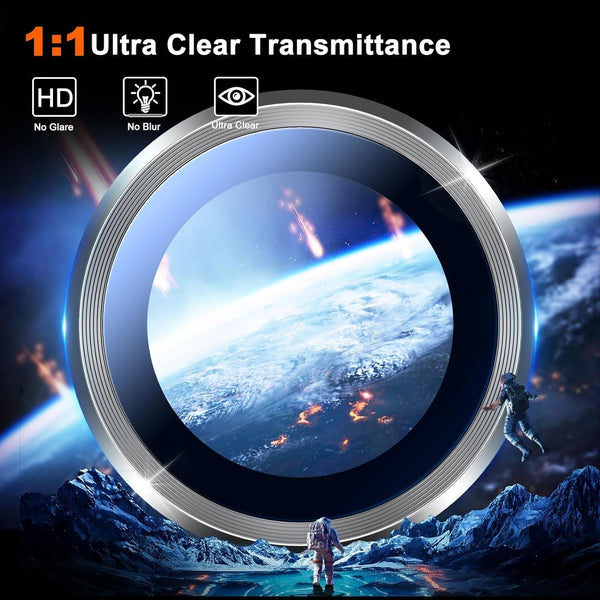 Black Metallic camera ring lens guard for Motorola G34