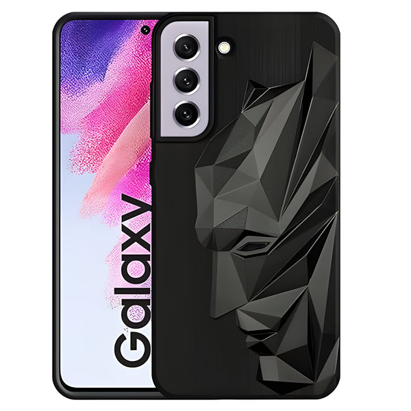 Superhero Engraved logo silicon Case for Samsung S21 FE