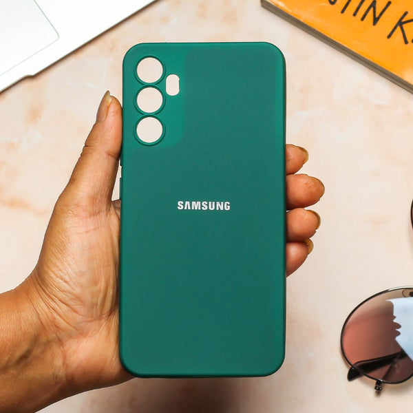 Dark Green Original Camera Safe Silicone case for Samsung A34