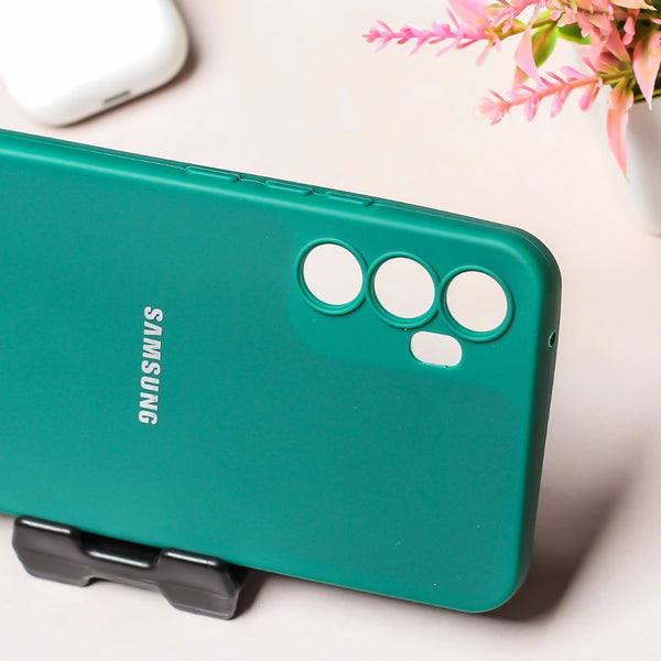 Dark Green Original Camera Safe Silicone case for Samsung A34