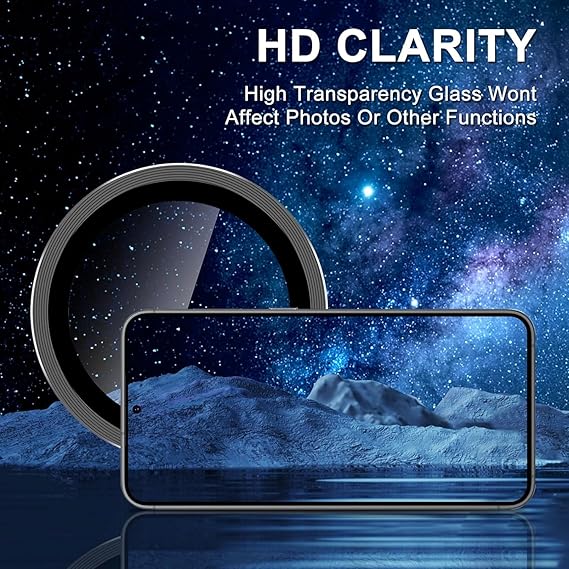 Black Metallic camera ring lens guard for Oppo Reno 12 Pro