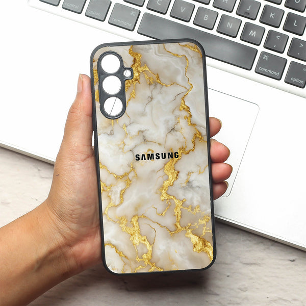 Gold Vein Glory metal back case for Samsung A34