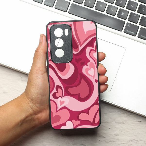 Valentine Wave Marble metal back case for Oppo Reno 12