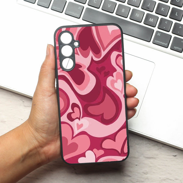 Valentine Wave Marble metal back case for Samsung A34