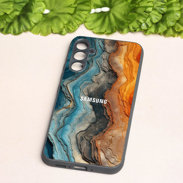 Layered Marble metal back case for Samsung A34