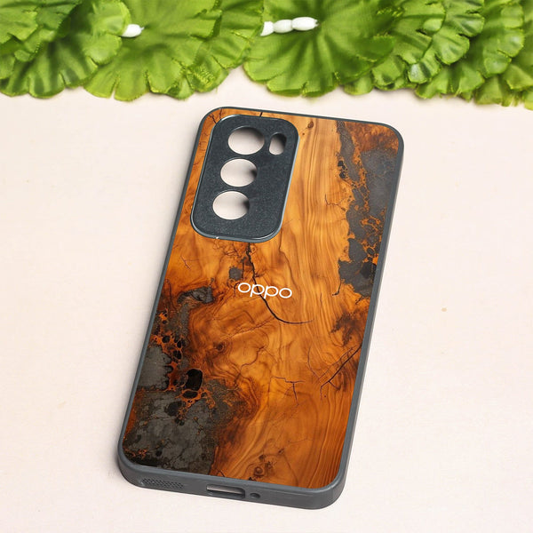 Lava Oak metal back case for Oppo Reno 12