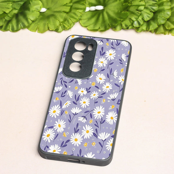 Lavender Daisies metal back case for Oppo Reno 12