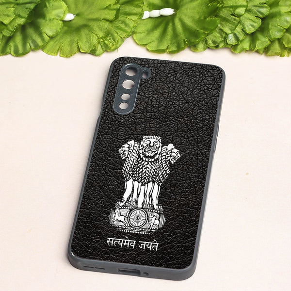 Black Satyamev Jayate metal back case for Oneplus Nord
