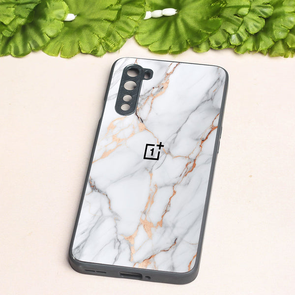 Copper Luxe Marble metal back case for Oneplus Nord
