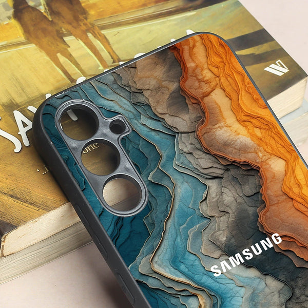 Layered Marble metal back case for Samsung A34