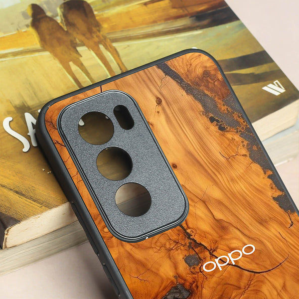 Lava Oak metal back case for Oppo Reno 12