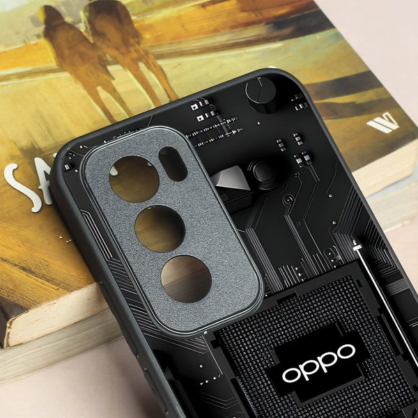 Microchip metal back case for Oppo Reno 12