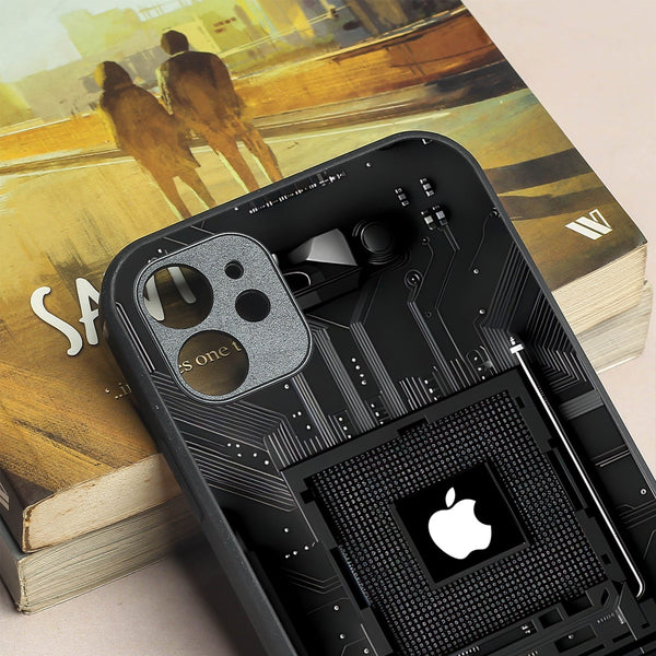 Microchip metal back case for Apple Iphone 12