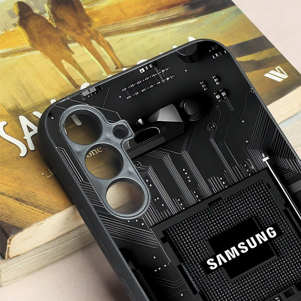 Microchip metal back case for Samsung A34