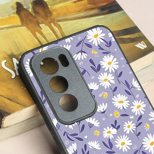 Lavender Daisies metal back case for Oppo Reno 12
