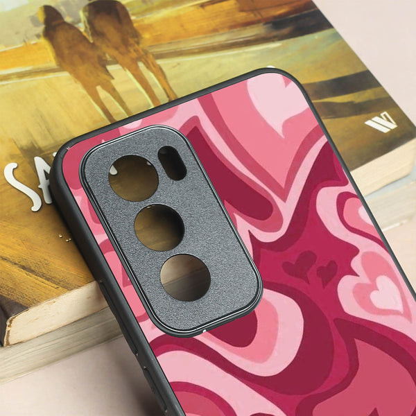 Valentine Wave Marble metal back case for Oppo Reno 12