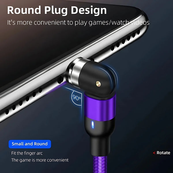 BLACK CLOTH COATING MAGNETIC (3 in 1) Charging Cable