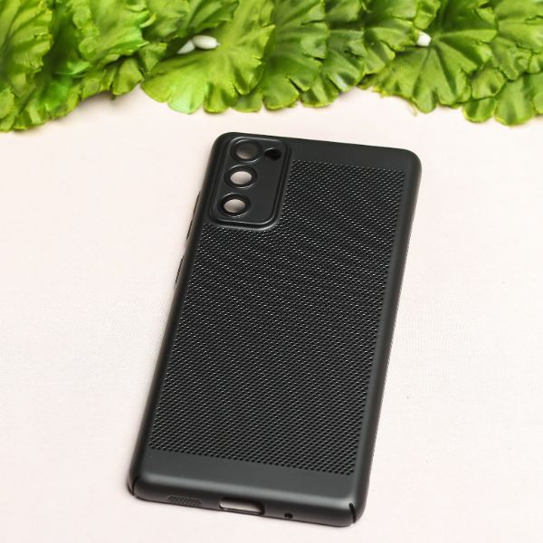BREATHING BLACK Silicone Case for Samsung S20 FE - The Hatke