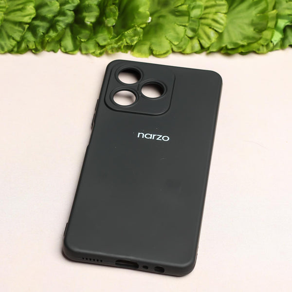 Black Camera Original Silicone Case for Realme Narzo N53 - The Hatke