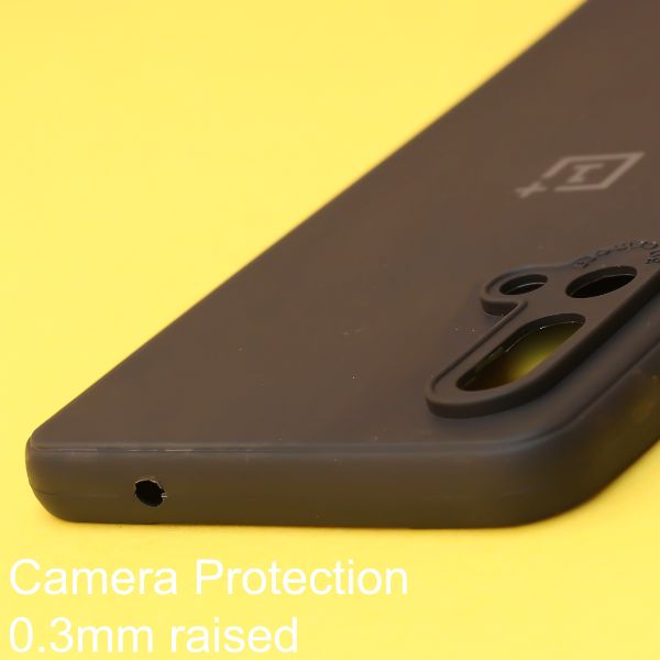 Black Camera Silicone Case for Oneplus Nord CE - The Hatke