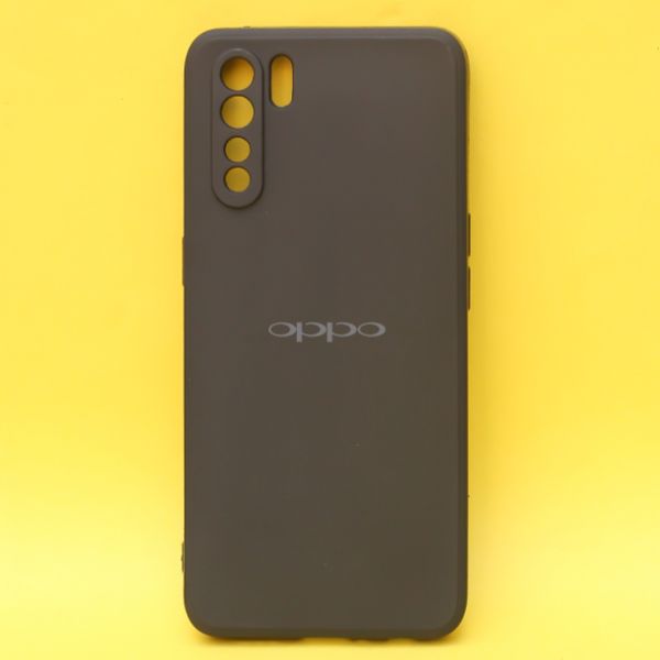 Black Candy Silicone Case for Oppo F15 - The Hatke