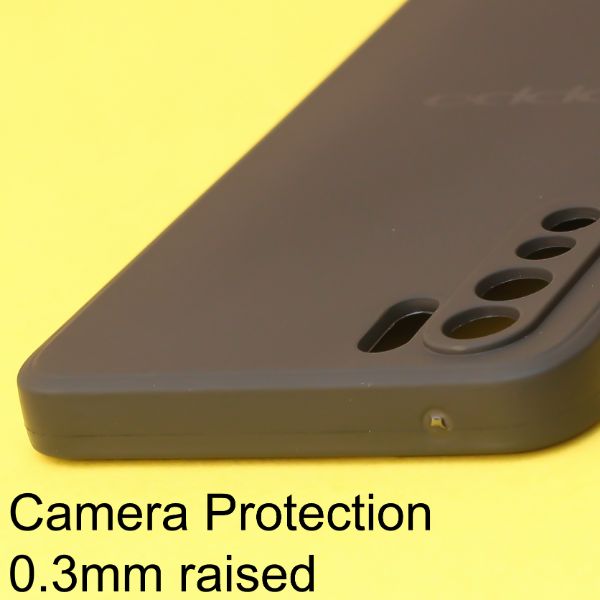 Black Candy Silicone Case for Oppo F15 - The Hatke