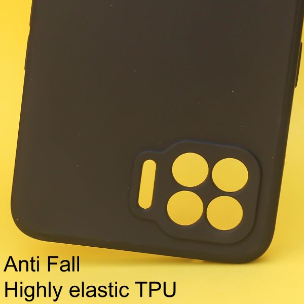 Black Candy Silicone Case for Oppo F17 Pro - The Hatke