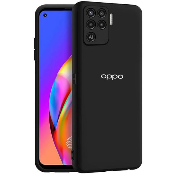 Black Candy Silicone Case for Oppo F19 Pro - The Hatke