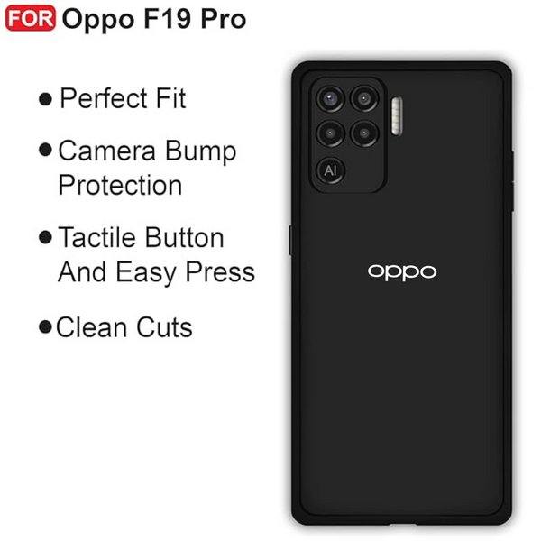 Black Candy Silicone Case for Oppo F19 Pro - The Hatke
