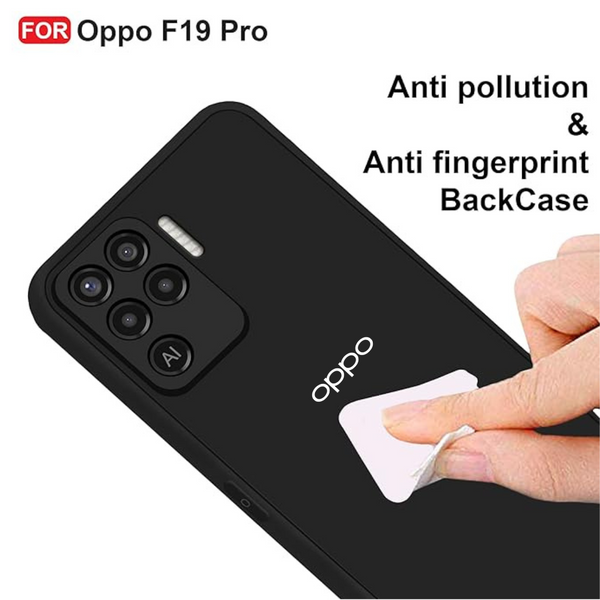 Black Candy Silicone Case for Oppo F19 Pro - The Hatke