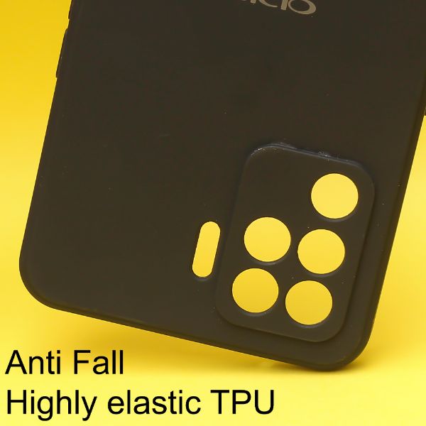 Black Candy Silicone Case for Oppo F19 Pro - The Hatke