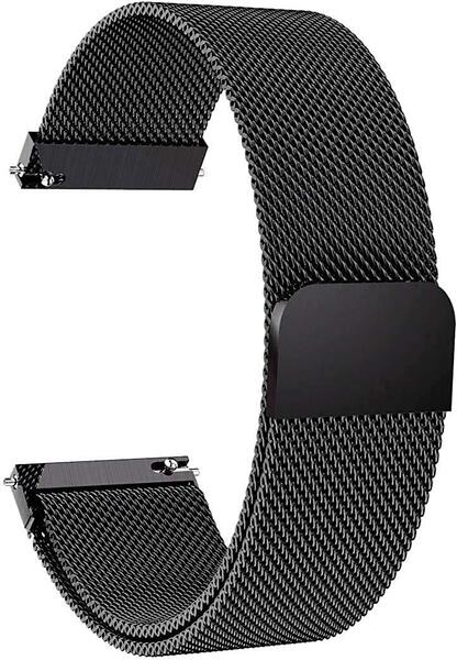 Black Chain Strap For Smart Watch (22mm) - The Hatke