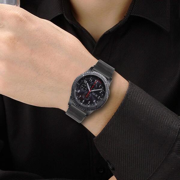 Black Chain Strap For Smart Watch (22mm) - The Hatke