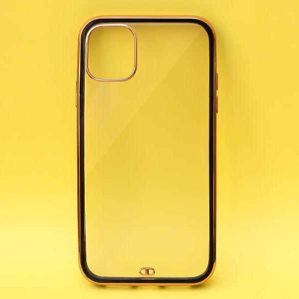 Black Electroplated Transparent Case for Apple iphone 13 Mini - The Hatke