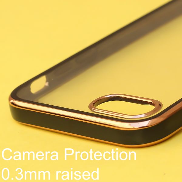 Black Electroplated Transparent Case for Apple iphone 7 - The Hatke