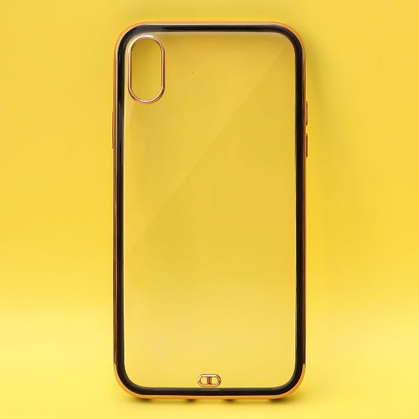 Black Electroplated Transparent Case for Apple iphone Xs max - The Hatke