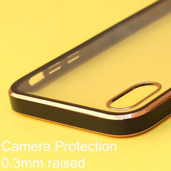 Black Electroplated Transparent Case for Apple iphone Xs max - The Hatke