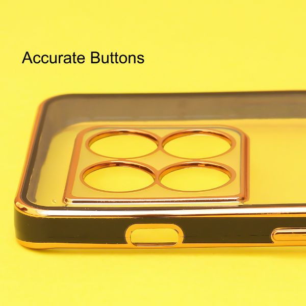 Black Electroplated Transparent Case for Oneplus 10 Pro - The Hatke