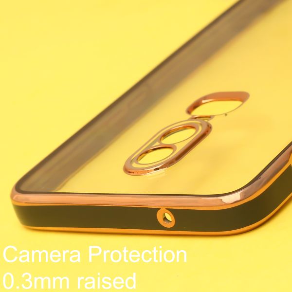 Black Electroplated Transparent Case for Oneplus 6 - The Hatke